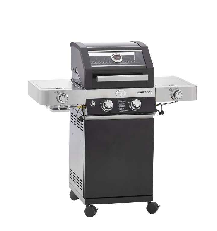 RÖSLE Gasgrill BBQ-Station „Videro G2-S Vario+“ inkl. Wetterschutzhaube und Grillplatte